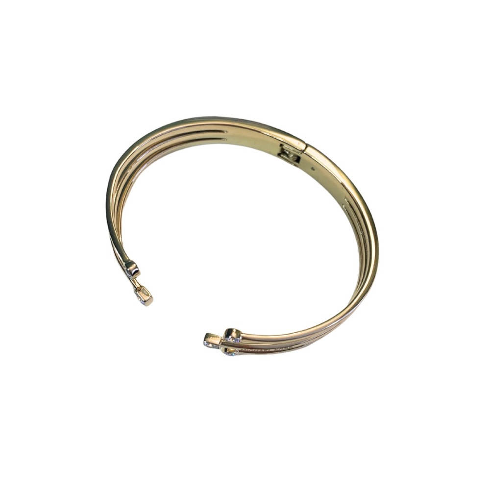 Michael Kors Adjustable Gold Statement Cuff Cryst… - image 5